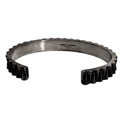 Saint Laurent Gear Dark Gunmetal Bracelet Medium - LUXURYMRKT