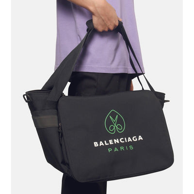 Balenciaga Black Recycled Nylon Messenger Tote 658177 - LUXURYMRKT