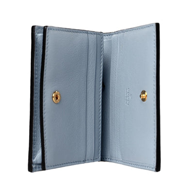 Gucci GG Monogram Canvas Ice Cream Blue Stripes Compact Folio Wallet - LUXURYMRKT