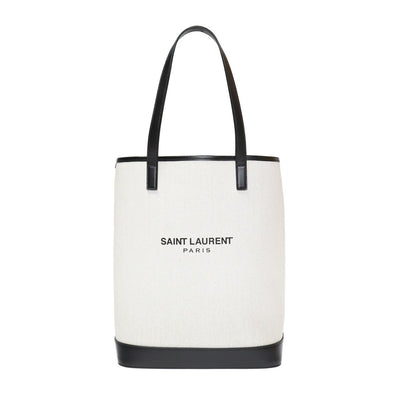 Saint Laurent Teddy White Coated Linen Drawstring Bucket Bag 551595 - LUXURYMRKT