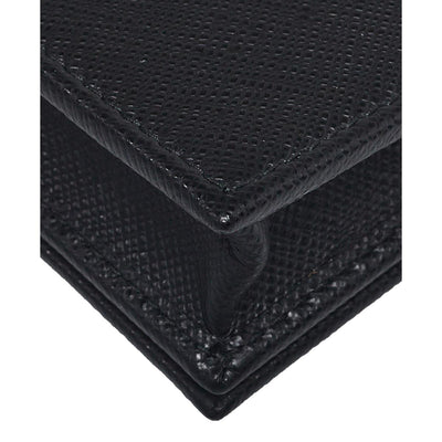 Prada Black Saffiano Leather Credit Card Case Wallet 1MC122 - LUXURYMRKT