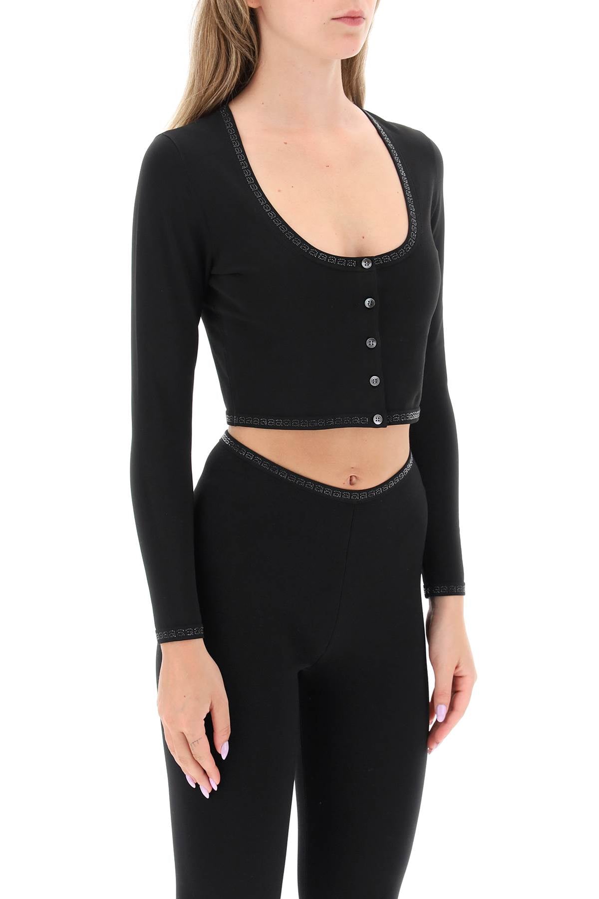 Alexander Wang Nylon Cropped Cardigan