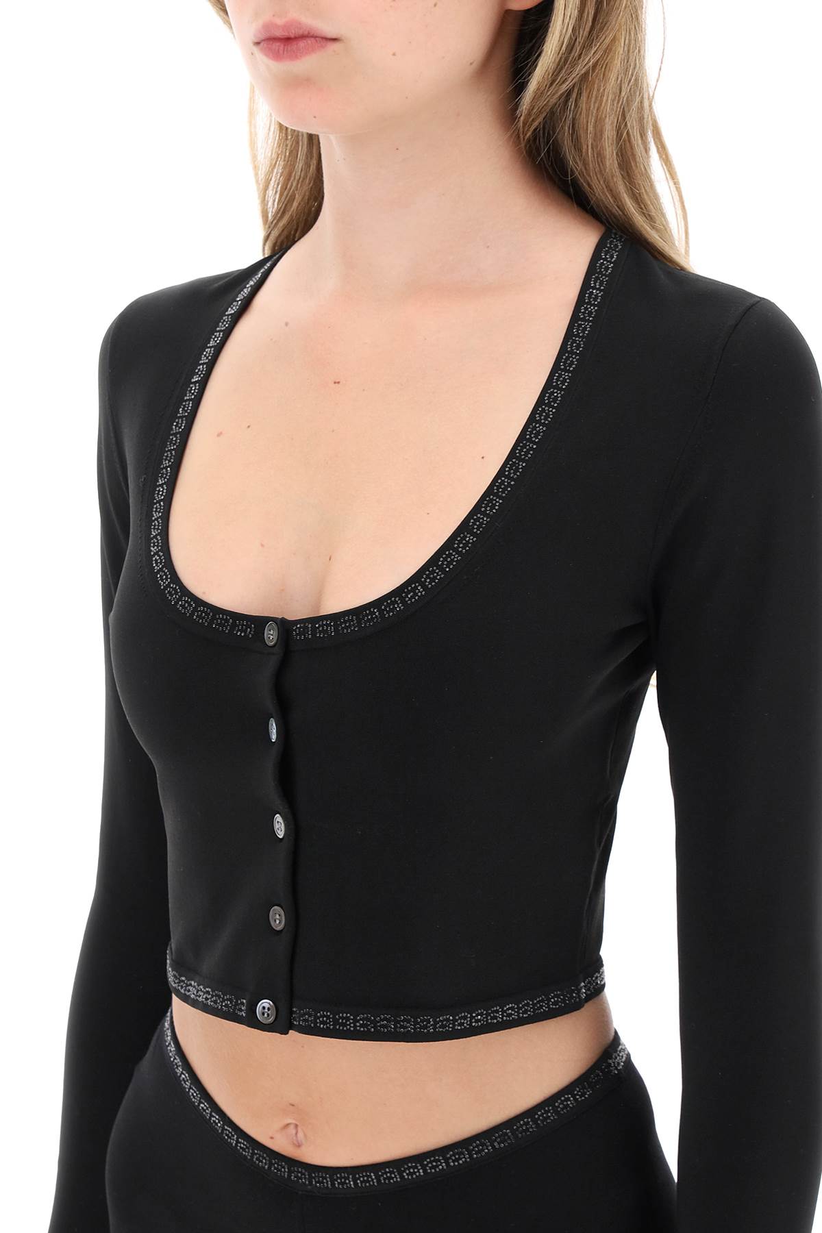 Alexander Wang Nylon Cropped Cardigan