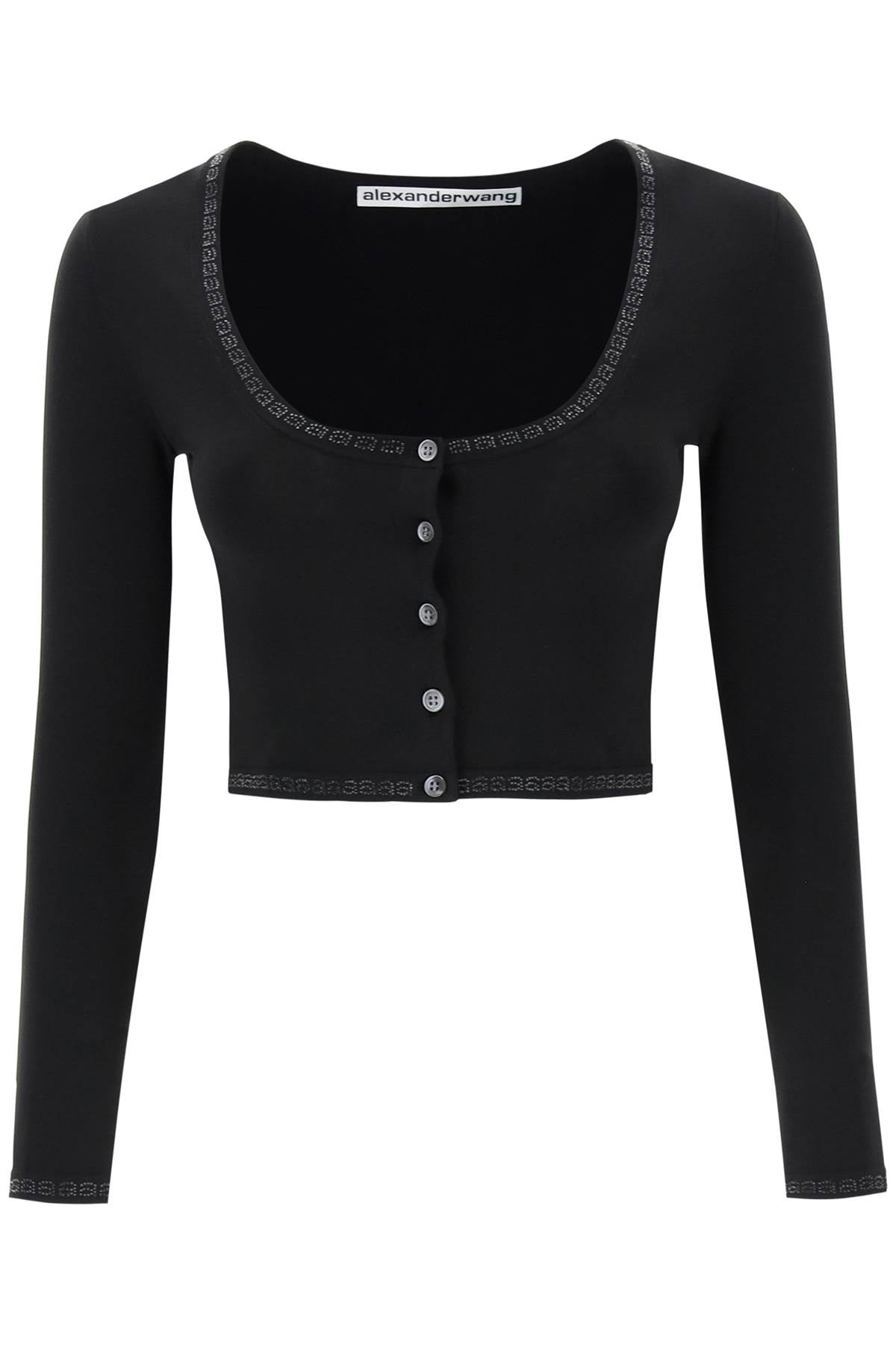 Alexander Wang Nylon Cropped Cardigan