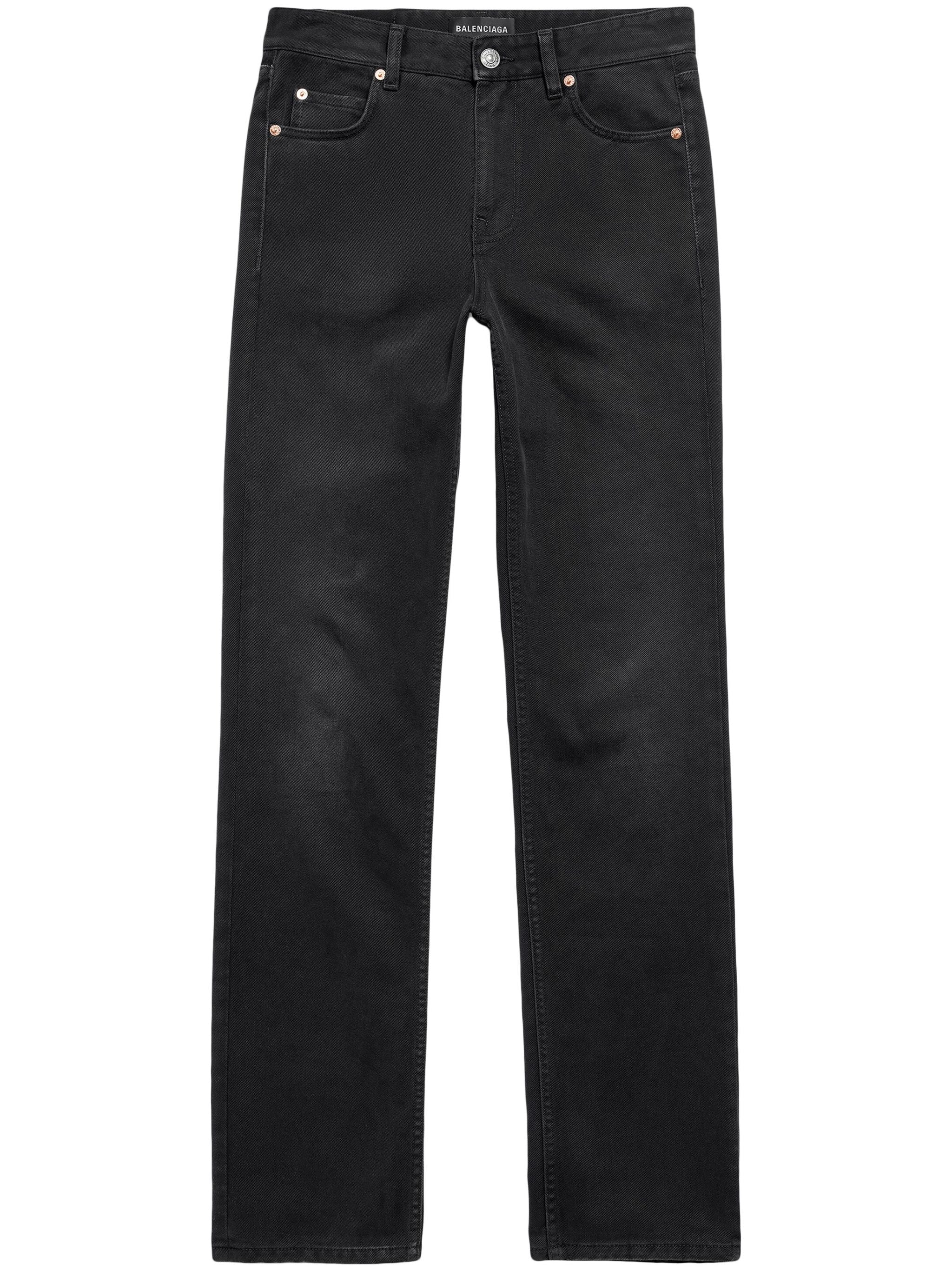 BALENCIAGA Mid-Rise Straight-Leg Jeans Sunbleached Black-30(30/32in)