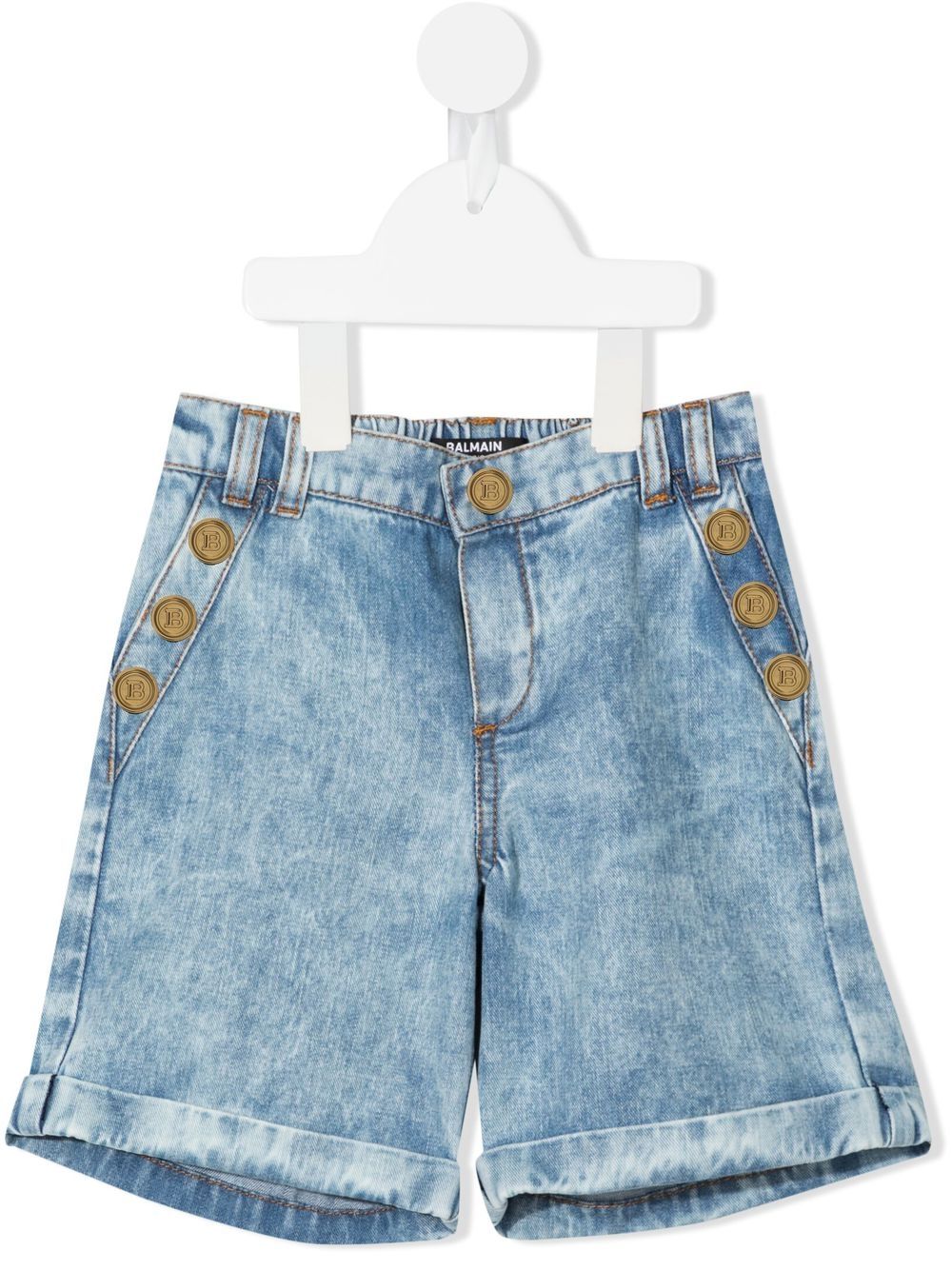 BALMAIN BABY Multi Button Denim Shorts-12M