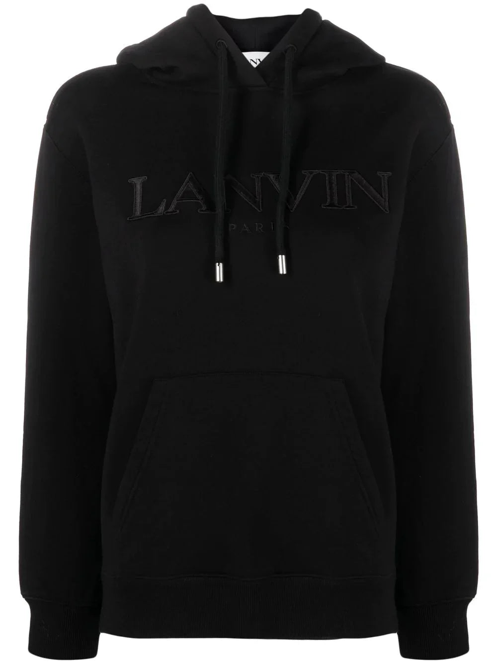 LANVIN WOMEN Classic Embroidered Hoodie Black-XS