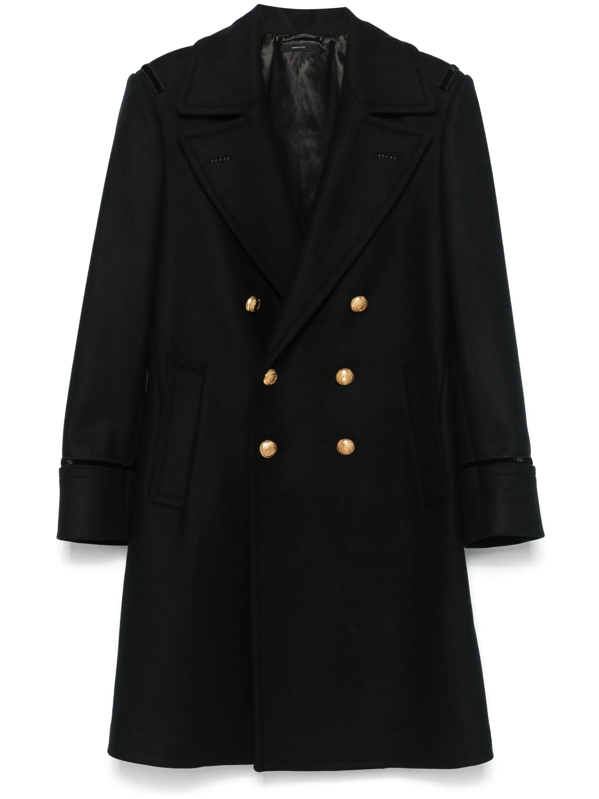 TOM FORD Double-Breasted Wool Coat Black-50(L)