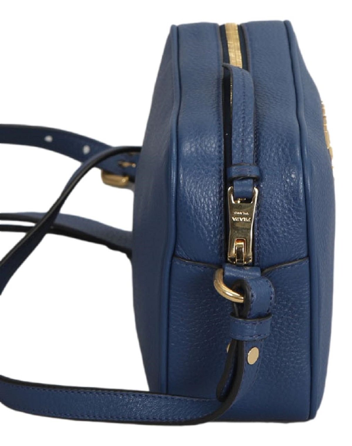Prada Royal Blue Vitello Phenix Leather Crossbody Bag - LUXURYMRKT