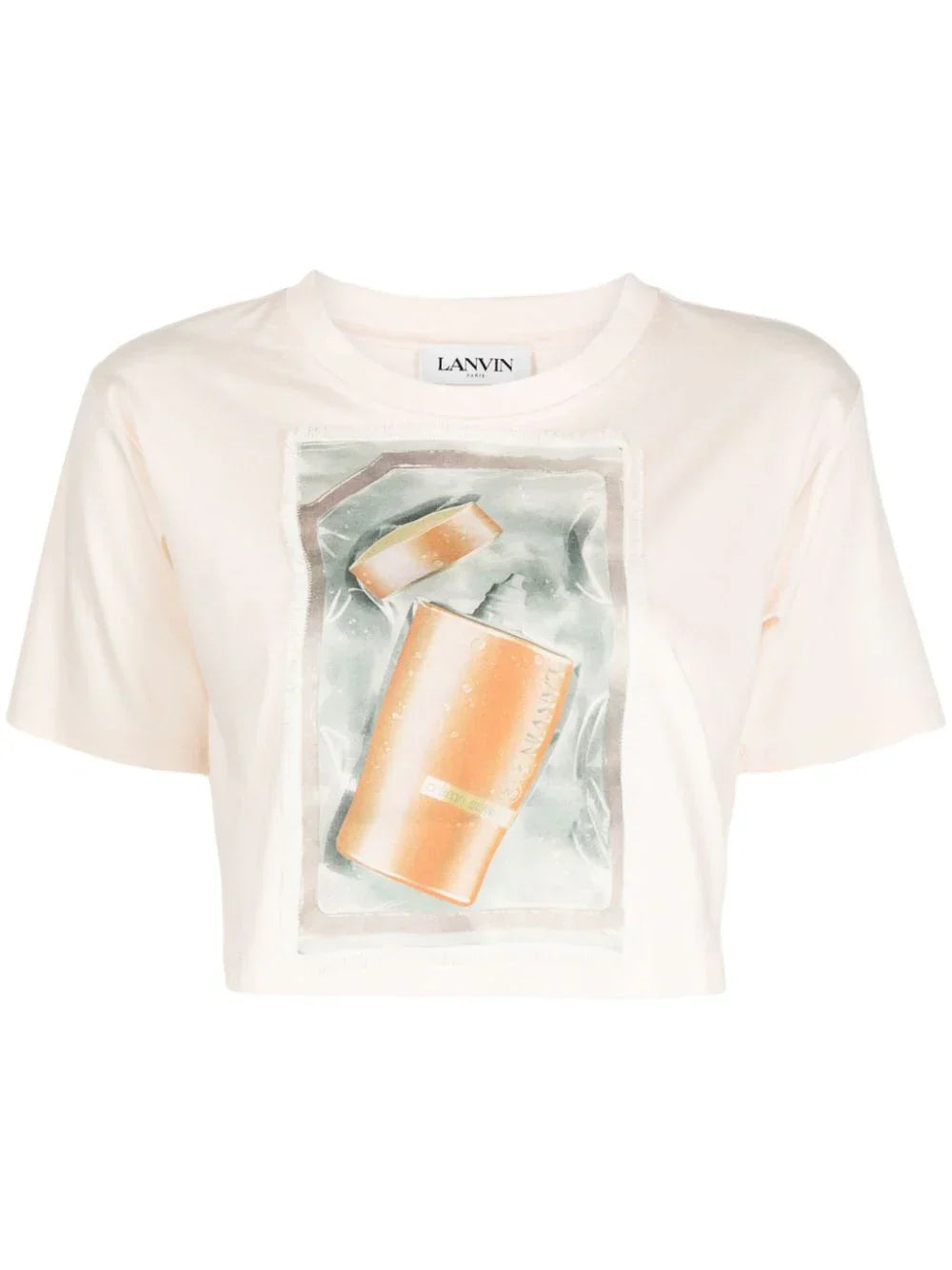 LANVIN WOMEN Scratch & Sniff Cropped T-shirt Pale Pink-XS