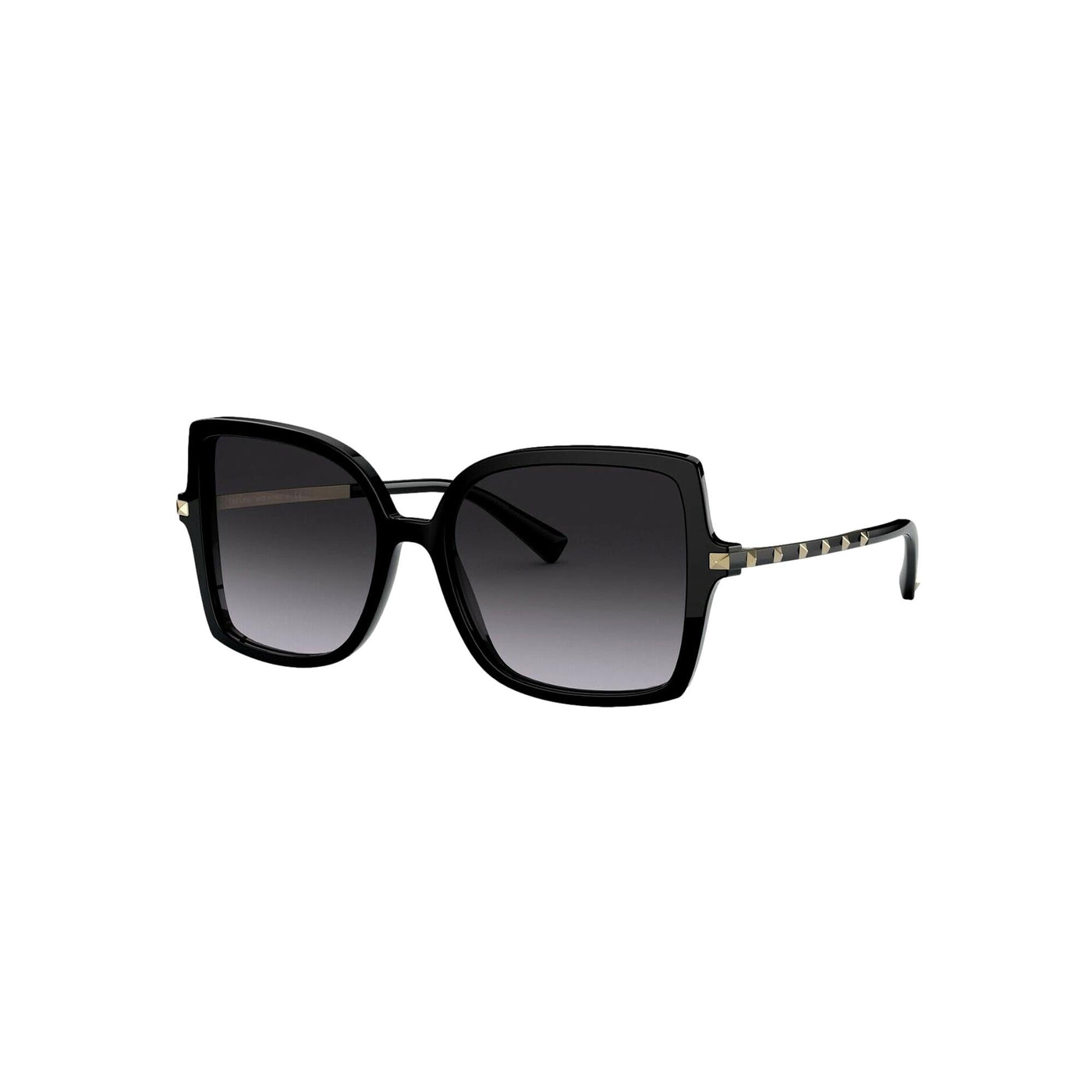 Valentino Garavani Black Studded Acetate and Titanium Sunglasses Size 56 - LUXURYMRKT