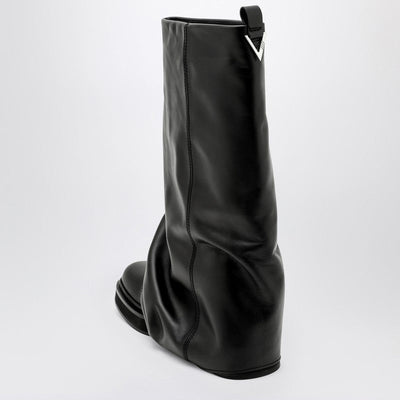 The Attico Combat Robin black leather boot