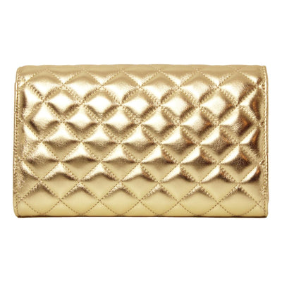 Versace Metallic Gold Leather Medusa Chain Wallet Bag DBSI159S - LUXURYMRKT