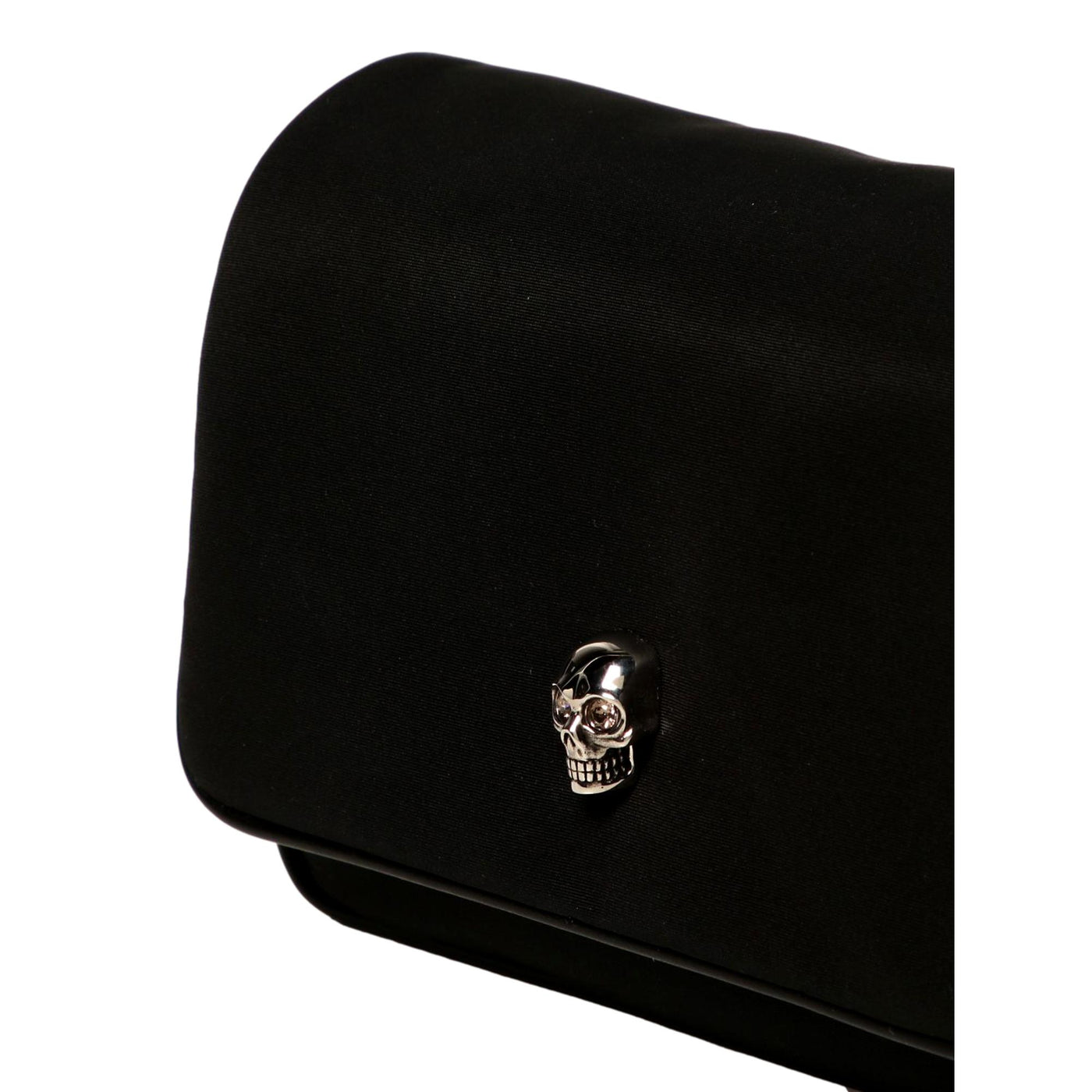 Alexander McQueen Small Black Nylon Skull Shoulder Bag 666119 - LUXURYMRKT
