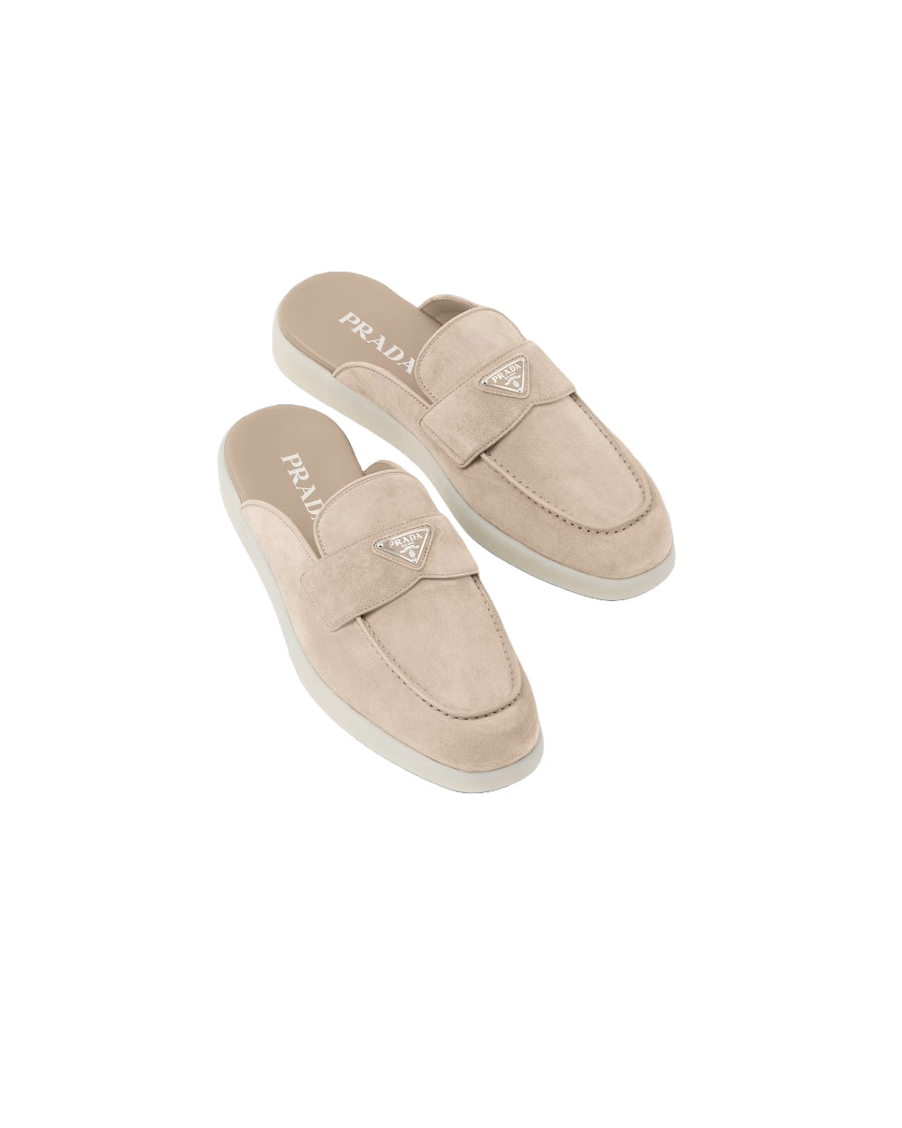 Prada Suede Sabots Slides