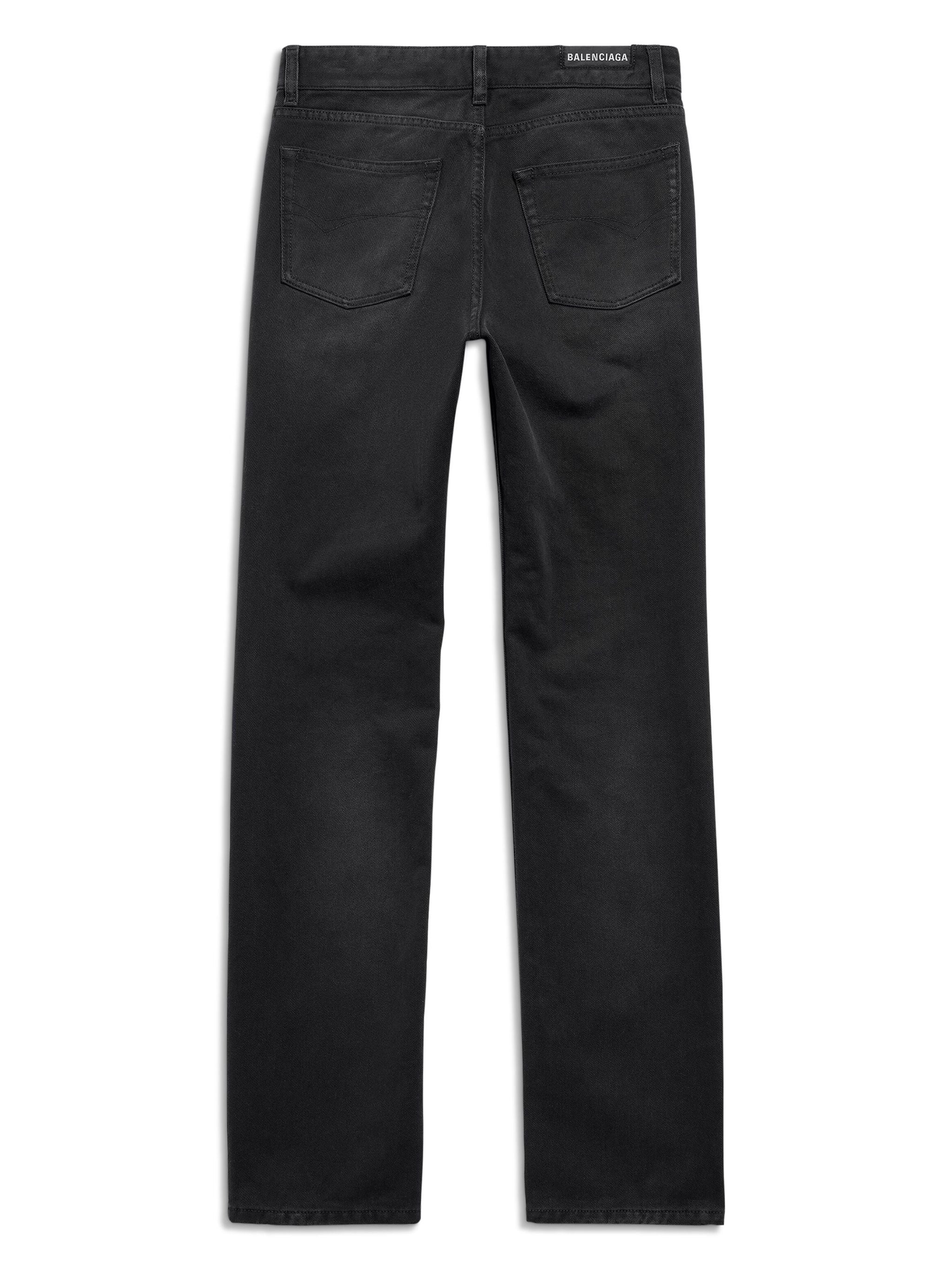 BALENCIAGA Mid-Rise Straight-Leg Jeans Sunbleached Black-30(30/32in)