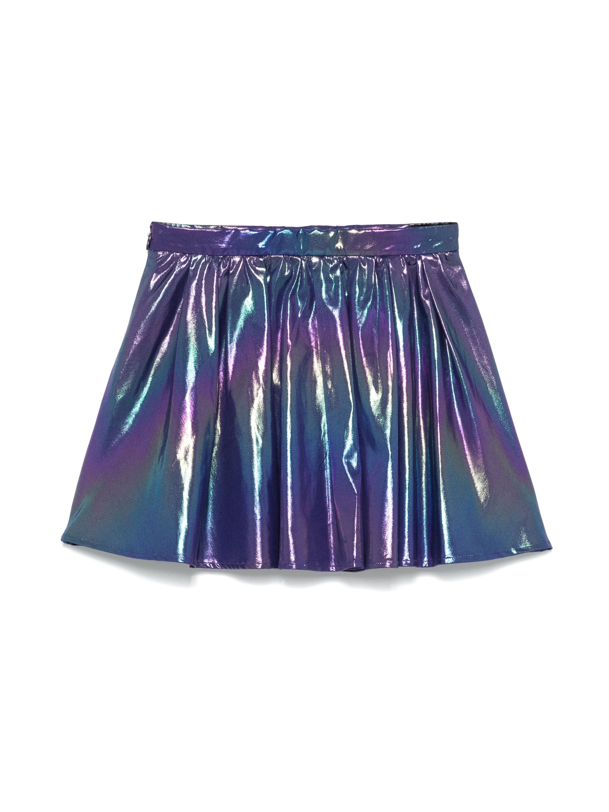 VERSACE KIDS Girls Holographic-Effect Skirt Blue/Purple-8Y