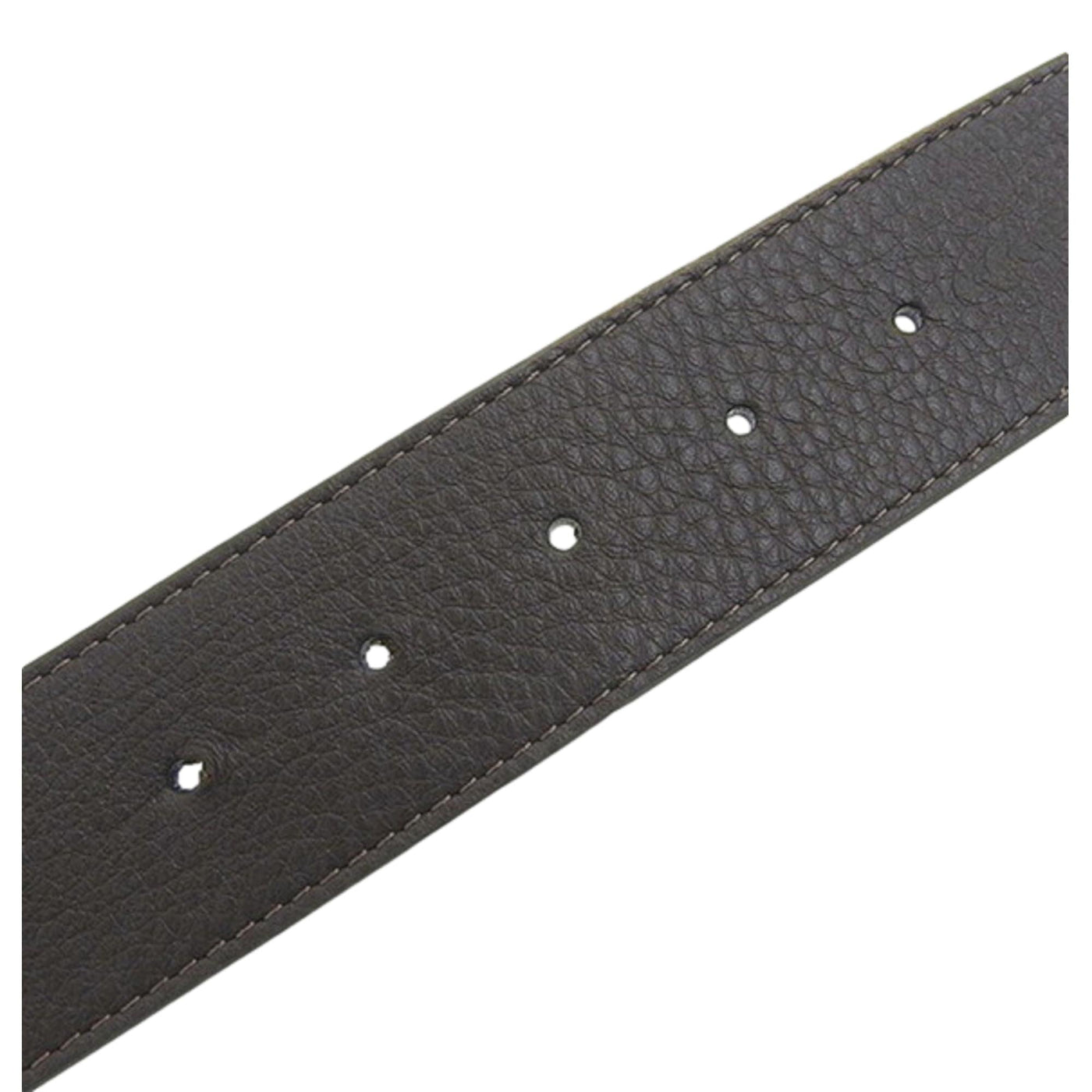 Fendi Mens FF Metal Buckle Dark Brown Grain Calf Leather Belt Size 105 - LUXURYMRKT