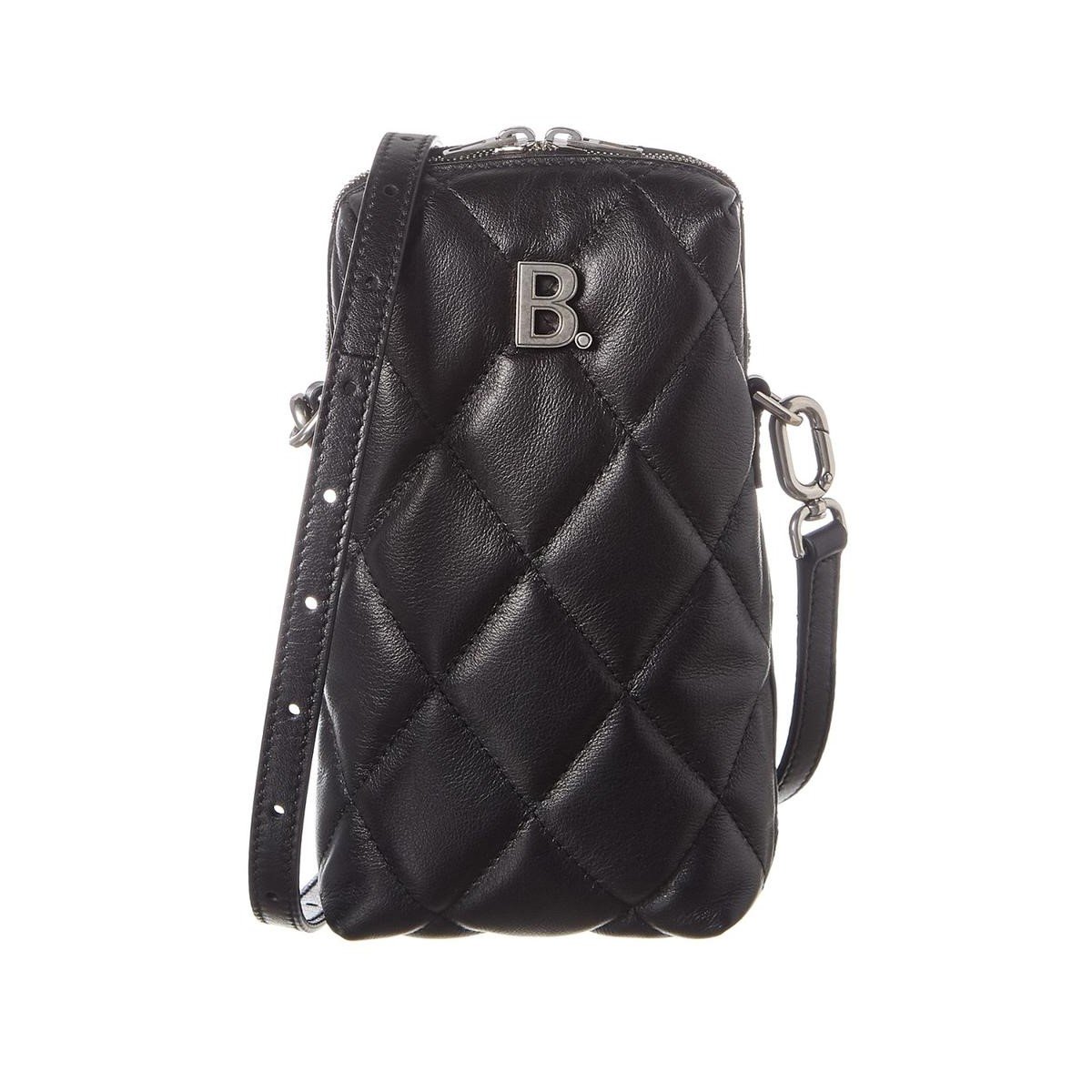 Balenciaga Touch Black Nappa Leather Quilted Puffy Bag 593375 - LUXURYMRKT