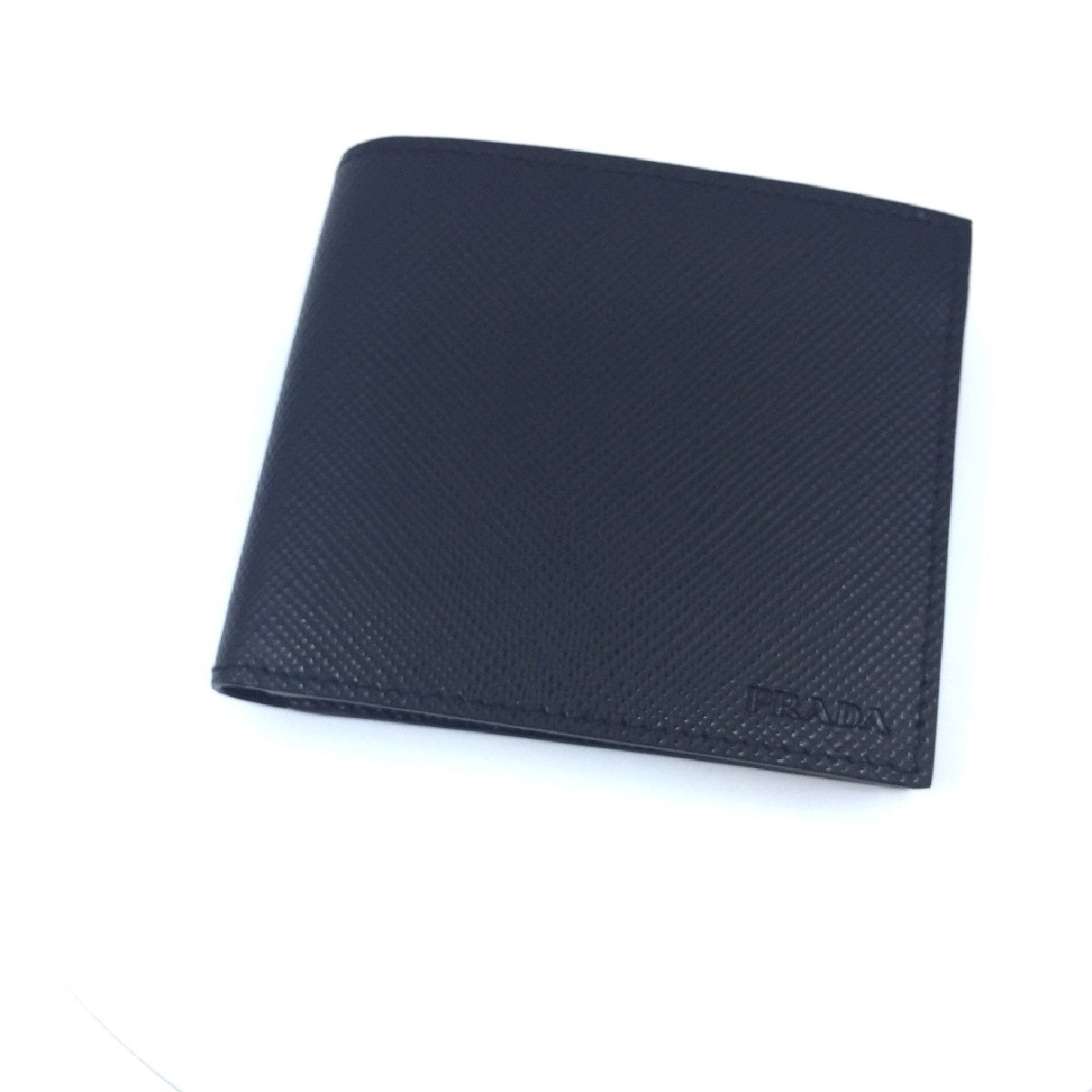 Prada Mens Nero Black Saffiano Leather Billfold Bifold Wallet - LUXURYMRKT