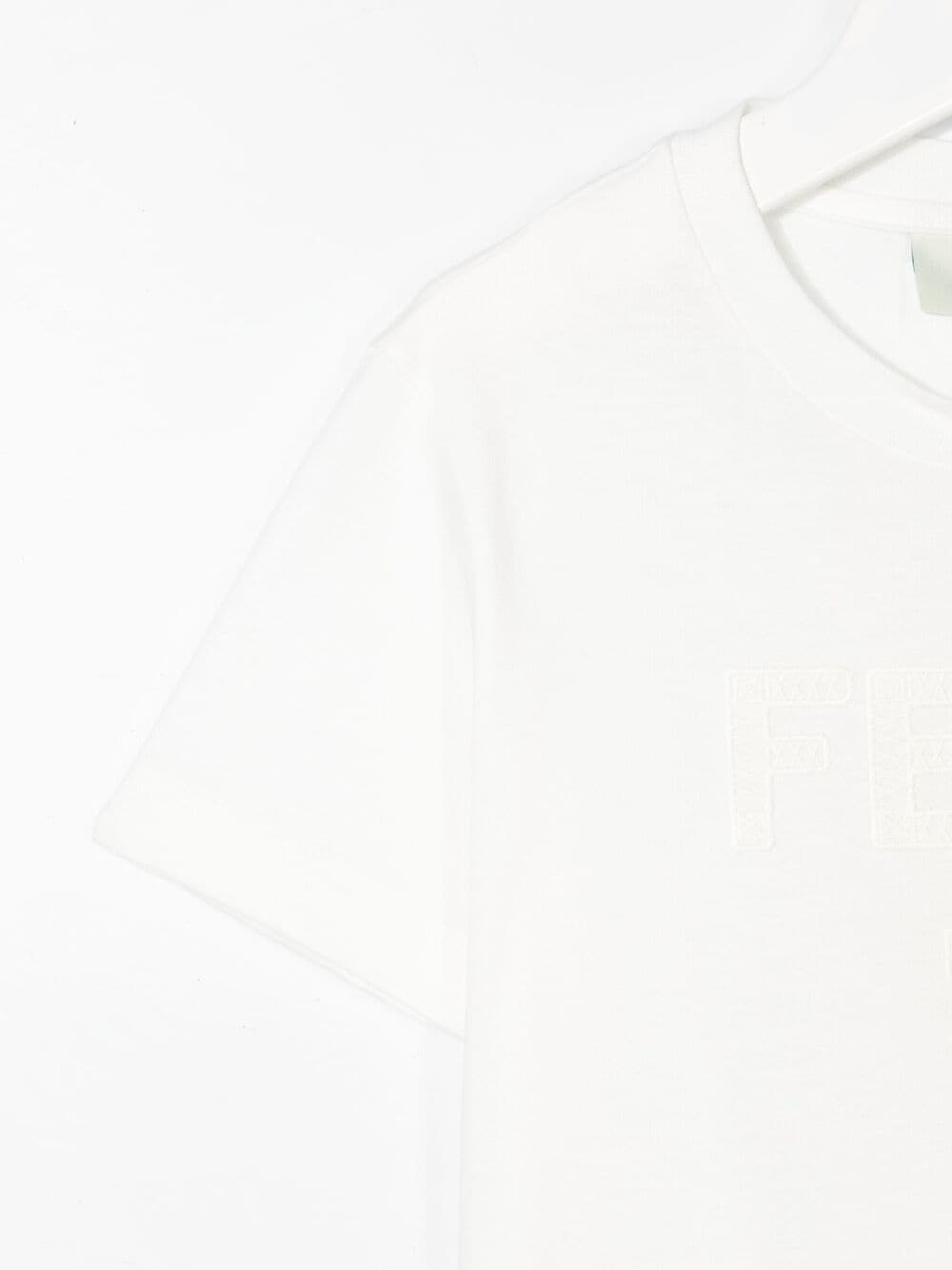 FENDI KIDS Logo Lettering T-Shirt White-4Y