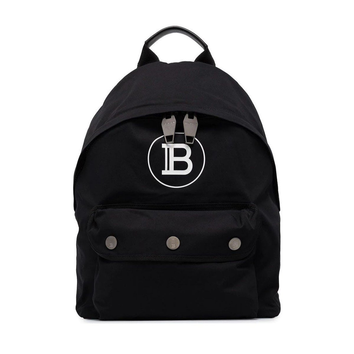 Balmain B-Back Black Nylon White Logo Backpack - LUXURYMRKT