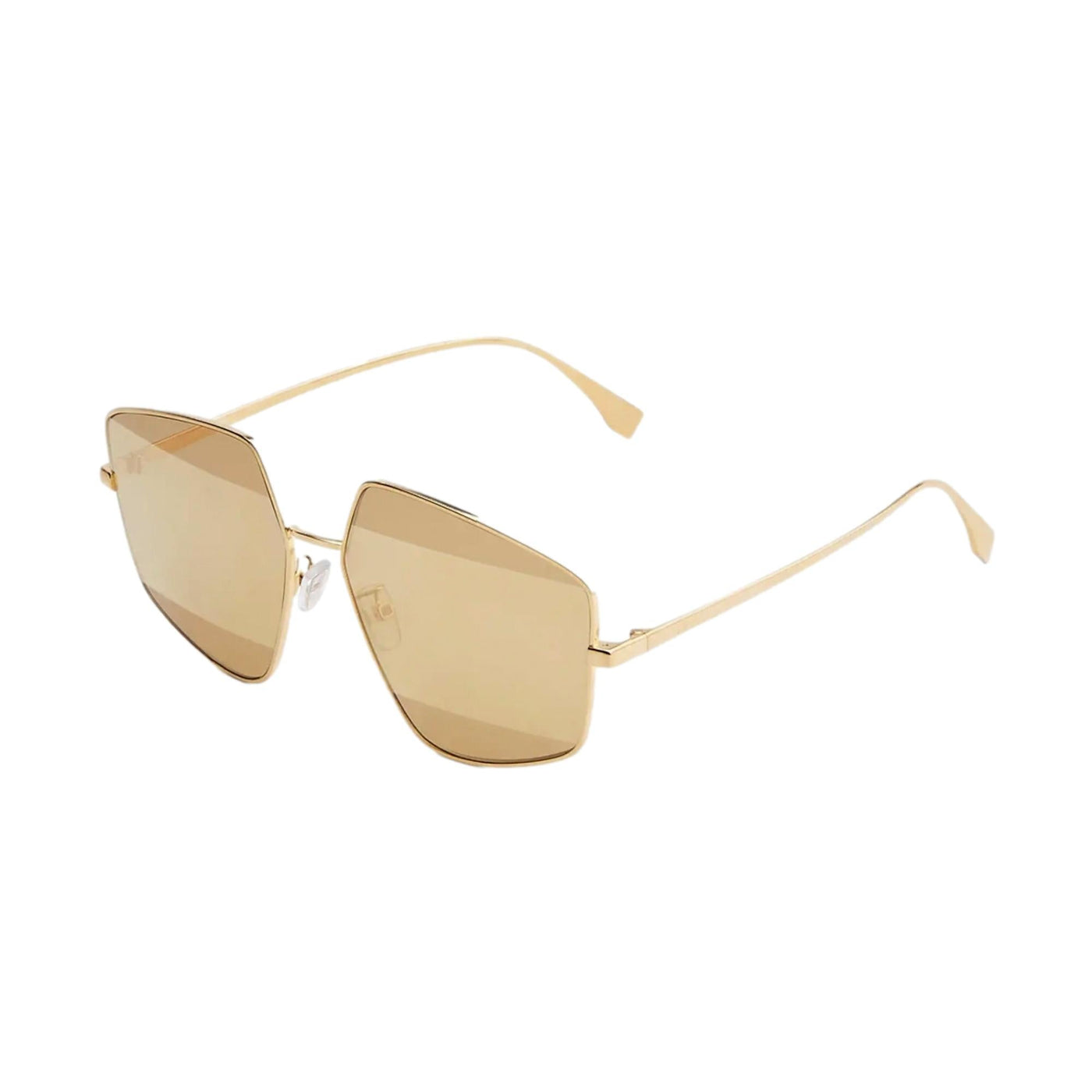 Fendi Stripes Gold Tint and Frame Metal Sunglasses - LUXURYMRKT