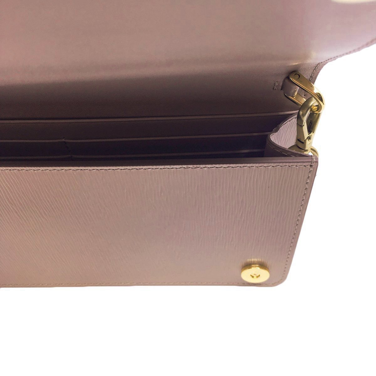 Prada Cipria Beige Vitello Move Leather Small Wallet on Chain Crossbody - LUXURYMRKT