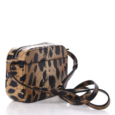Balenciaga Calfskin Logo Printed Leopard XS Everyday Camera Bag - LUXURYMRKT