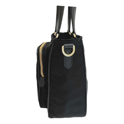 Prada Black Tessuto Nylon Saffiano Leather Crossbody Satchel Bag - LUXURYMRKT