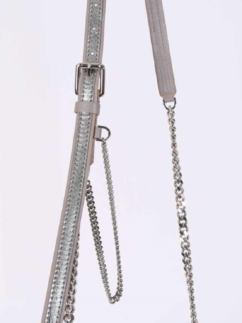 Jimmy Choo Metallic Silver Lockett Crossbody Shoulder Bag AA0202 - LUXURYMRKT