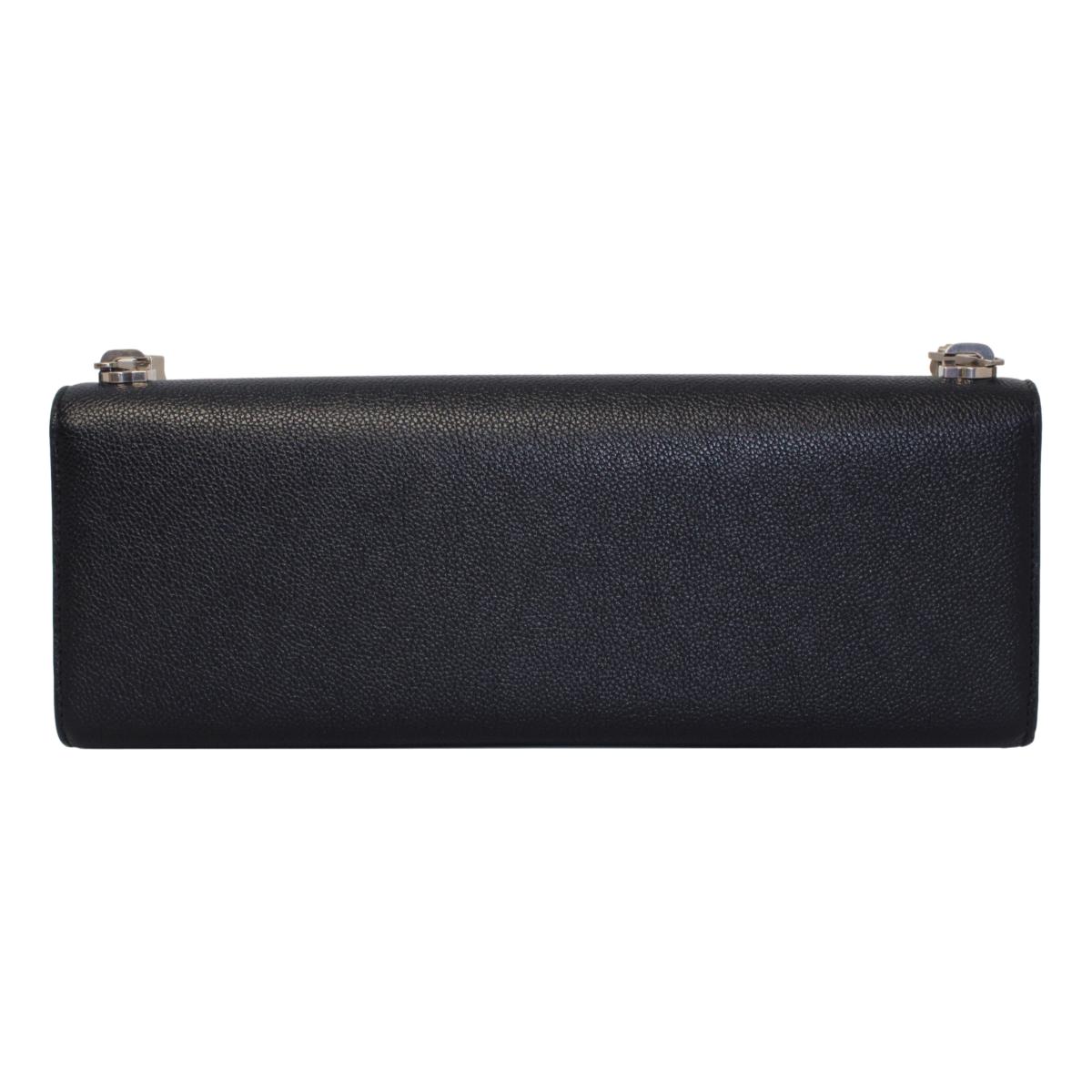 Balenciaga Essential Black Calfskin Leather Chain Shoulder Bag - LUXURYMRKT