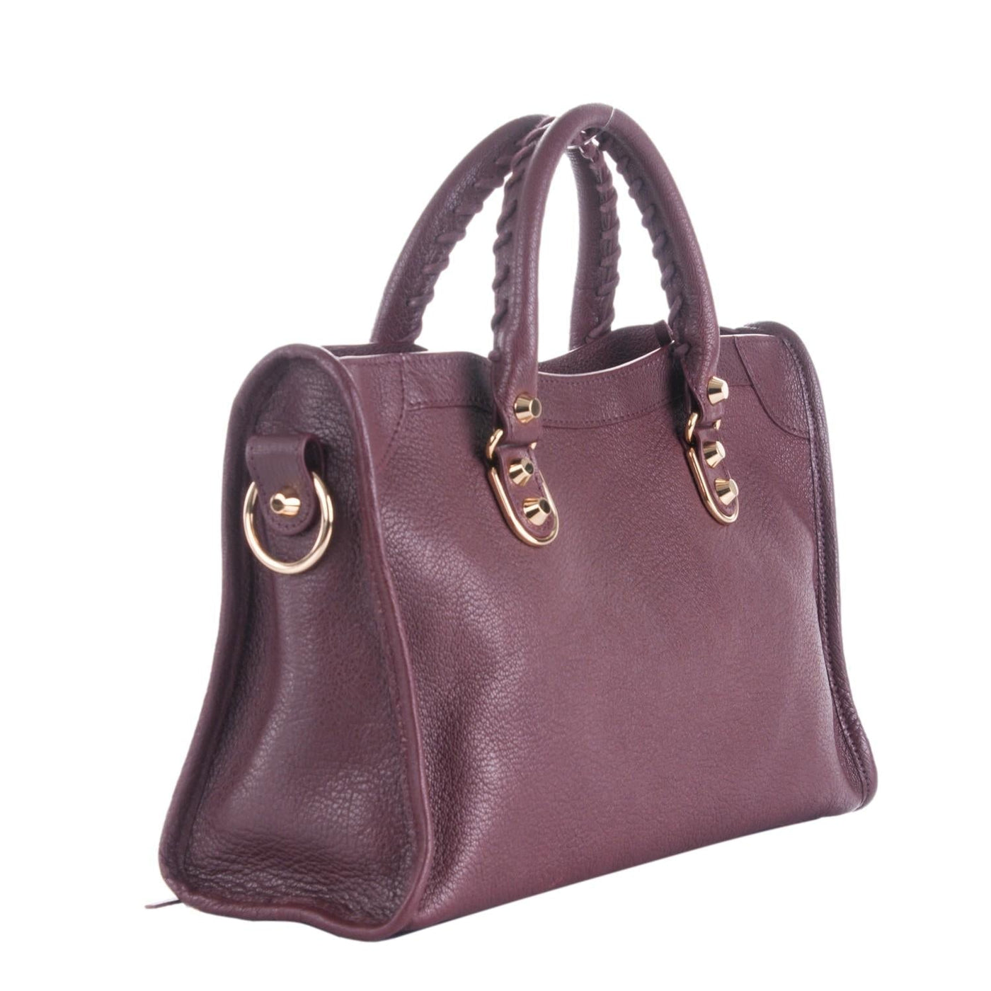 Balenciaga City Prune Purple Goat Leather Small Shoulder Bag 432831 - LUXURYMRKT