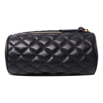 Versace Black Leather Medusa Quilted Cosmetic Bag DP8I171S - LUXURYMRKT
