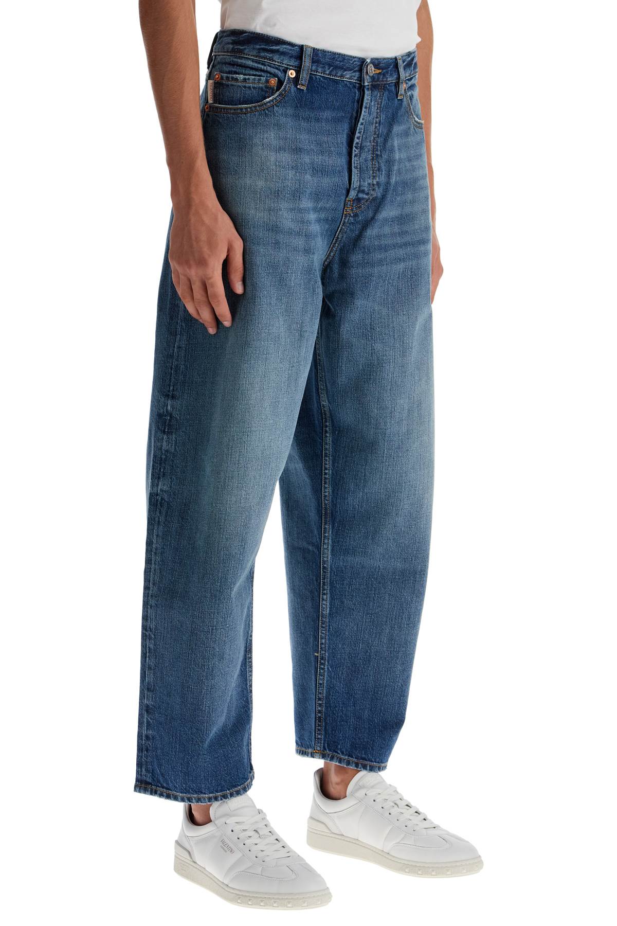 Valentino Garavani Wide-Legged Cropped Jeans With A Relaxed