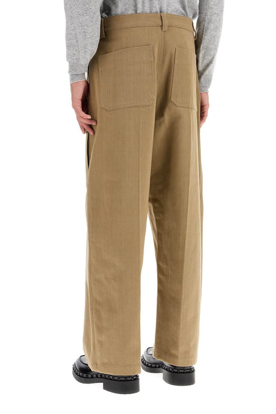 Valentino Garavani Cargo Canvas Pants In Italian Style