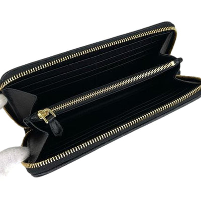 Prada Black Tessuto Nylon Zip Around Wallet - LUXURYMRKT