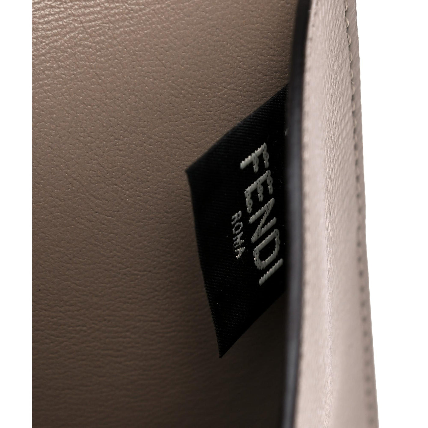 Fendi F is Fendi Gray Pebbled Leather Flat Pouch Clutch Bag - LUXURYMRKT