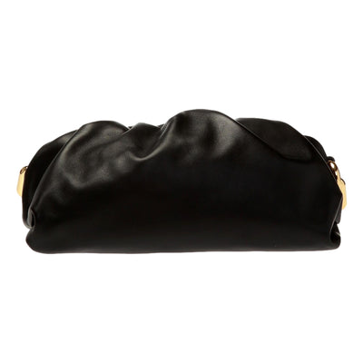 Bottega Veneta The Chain Pouch Black Calfskin Leather Shoulder Bag - LUXURYMRKT