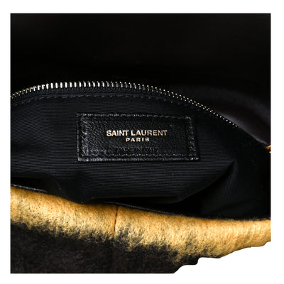 Saint Laurent Loulou Puffer Yellow Brown Tie Dye Wool Shoulder Bag 577476 - LUXURYMRKT