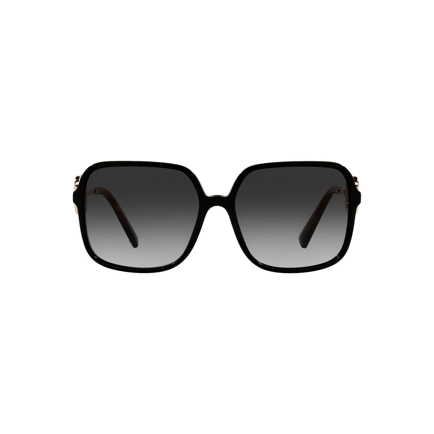 Valentino Garavani V Logo Gold Black Square Frame Sunglasses - LUXURYMRKT
