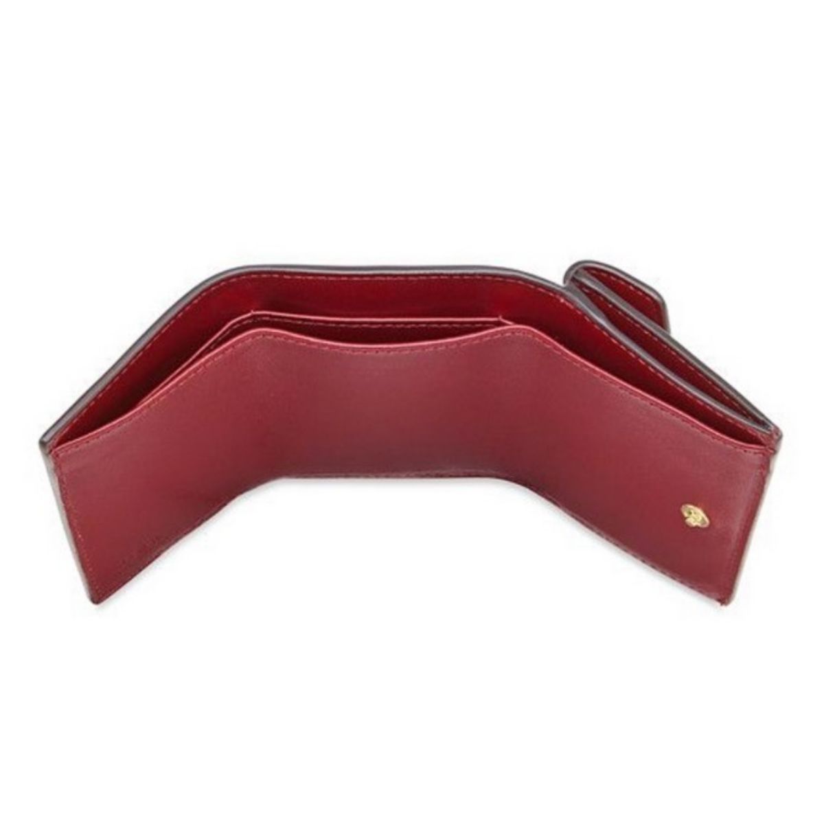Fendi Calf Leather F Logo Barola Red Micro Trifold Wallet 8M0395 - LUXURYMRKT