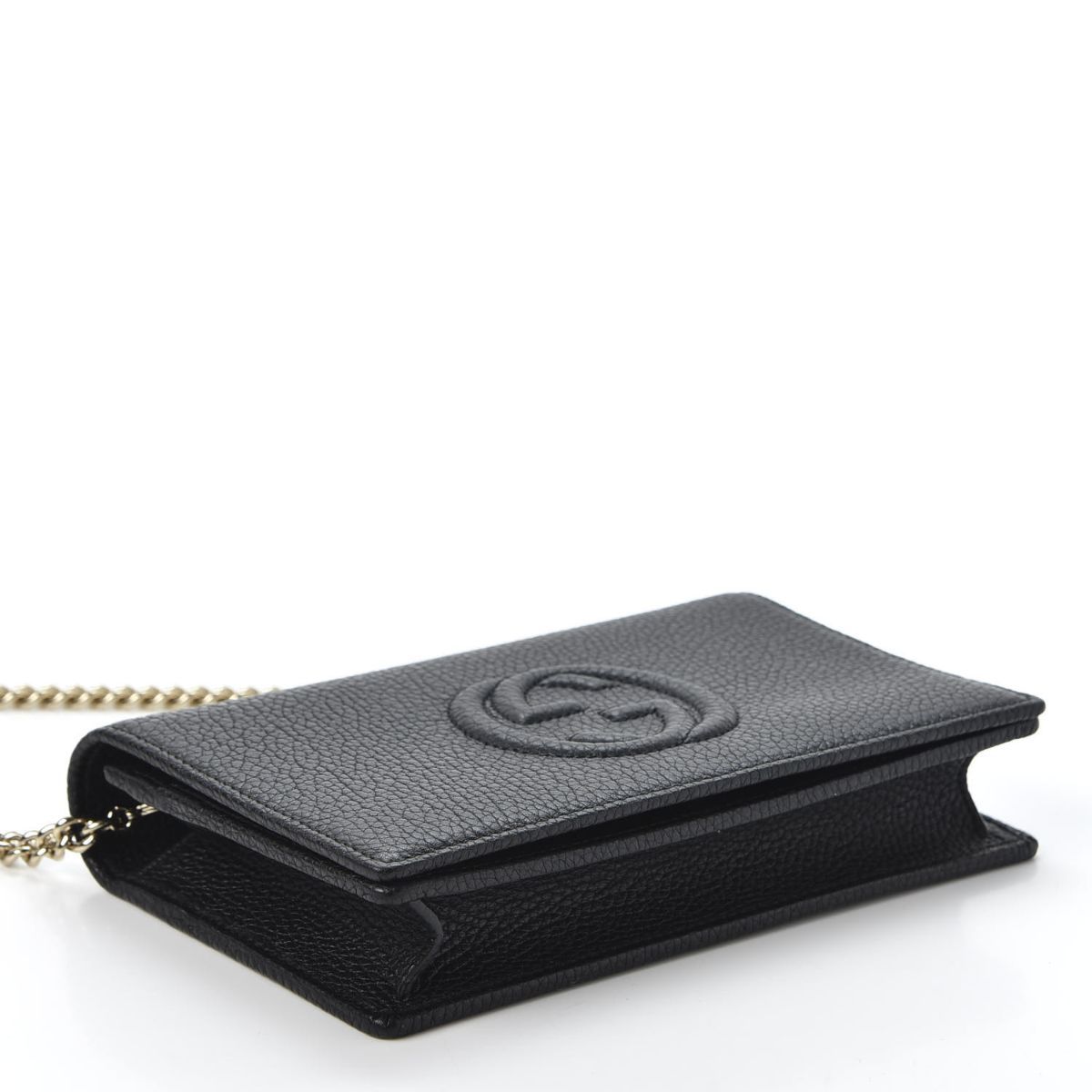 Gucci Soho Wallet on Chain Black Leather Cross Body Bag - LUXURYMRKT
