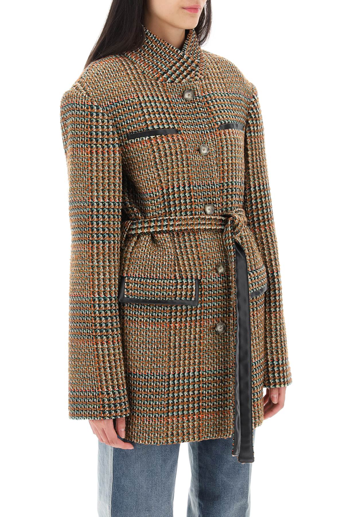 Stella Mccartney Wool Blend Tweed Coat