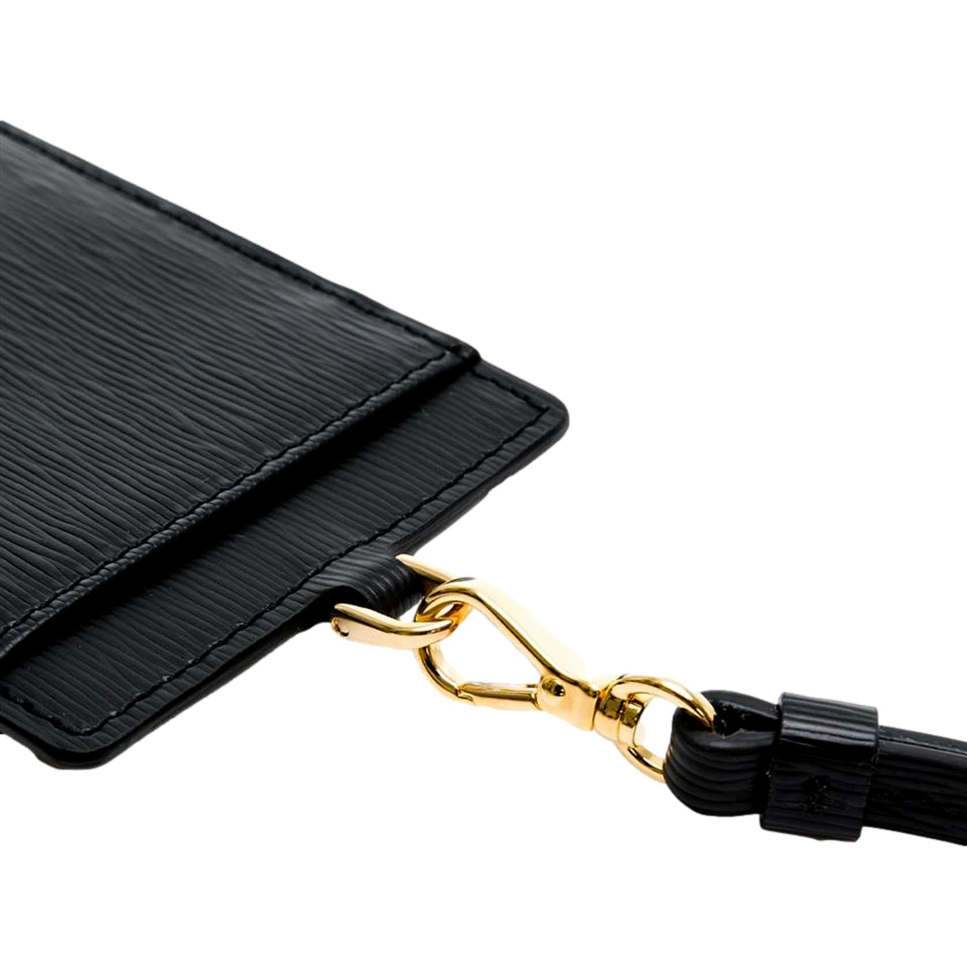 Prada Vitello Move Black Leather Logo Plaque Lanyard Cardholder Wallet - LUXURYMRKT