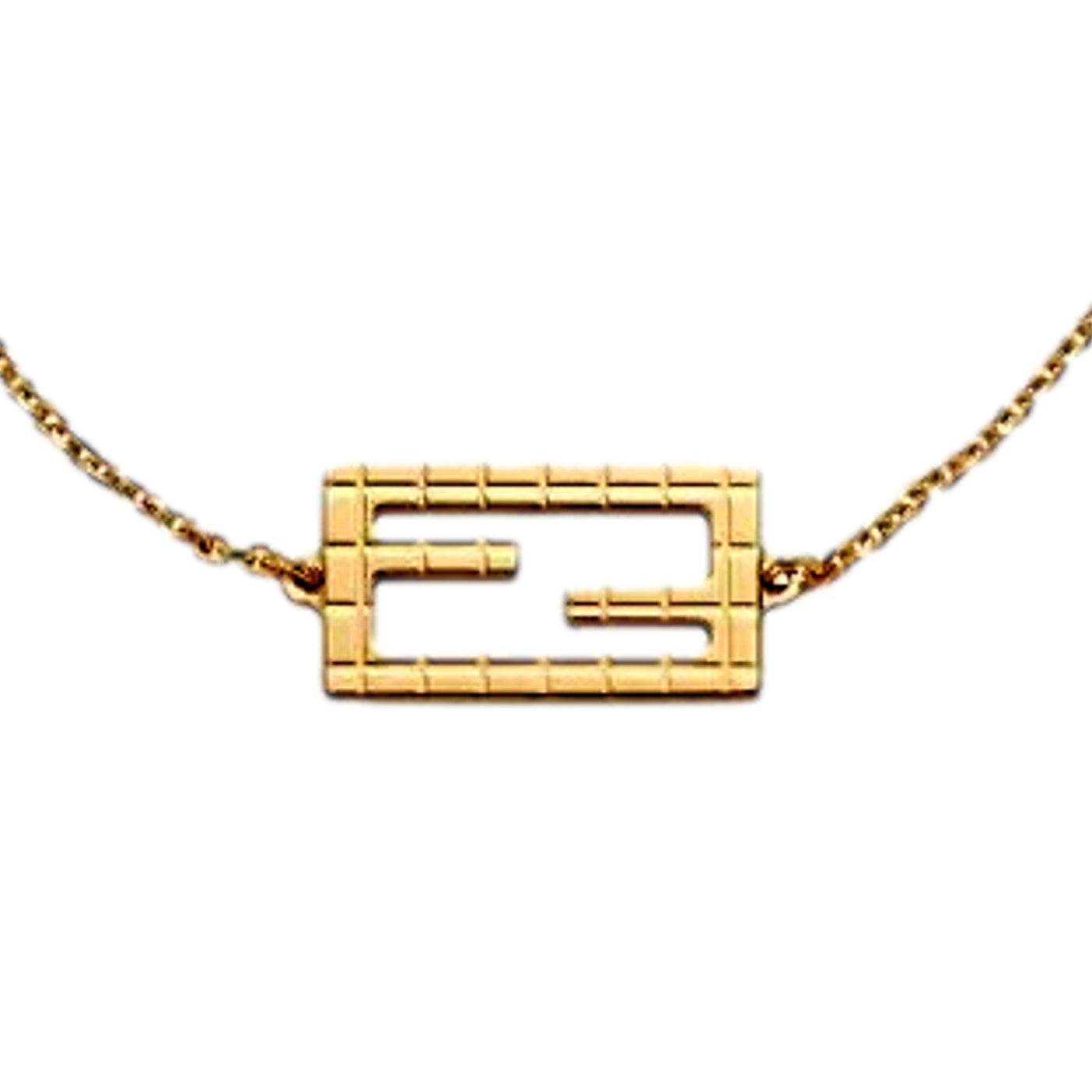 Fendi Baguette Logo Bracelet Gold Metal Adjustable Chain Medium - LUXURYMRKT