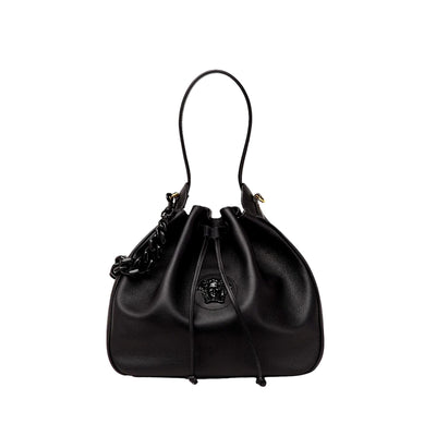 Versace La Medusa Leather Bucket Bag Black 1003013 - LUXURYMRKT