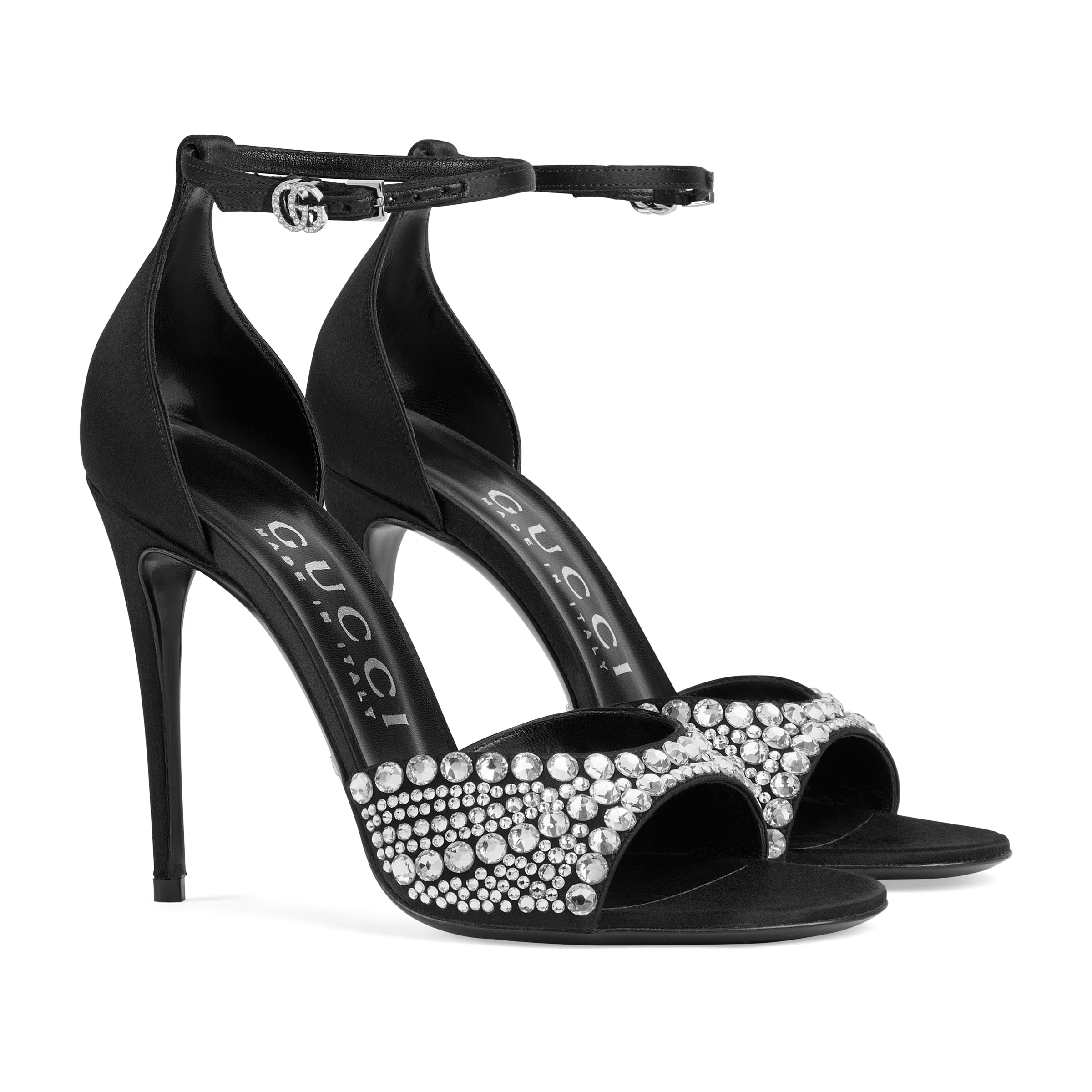 Gucci Women's High Heel Sandals With Crystals