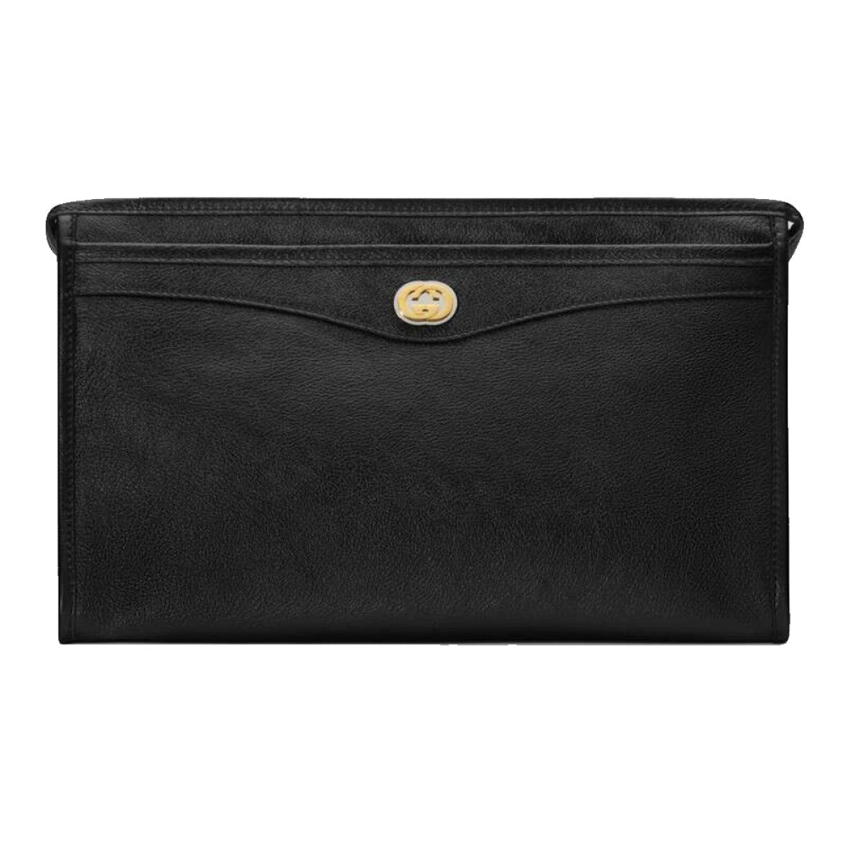 Gucci Morpheus Black Fluffy Calf Leather Cosmetic Pouch Bag 575991 - LUXURYMRKT