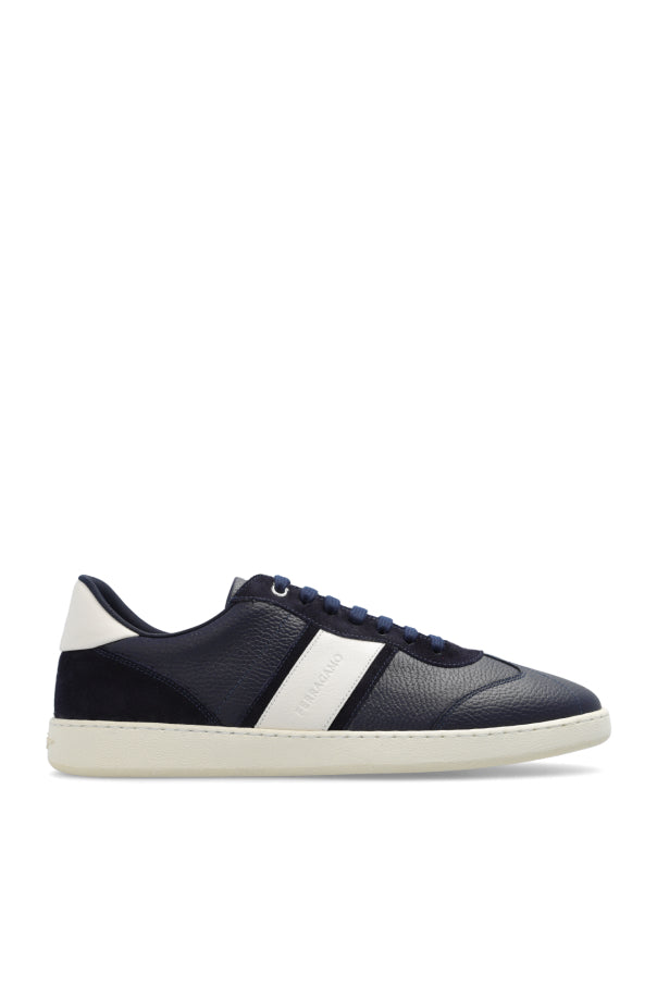 Salvatore Ferragamo Ferragamo Achille 1 Low Top Sneaker In Blue Marine